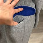 Topshop Longline Brushed One Button Blazer Coat With Wool in Gray Heather Sz 8 Photo 5