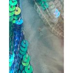 Retrofête Pastel Rainbow Sequin Dessa Maxi Dress XS Long Sleeve Button Front Blue Photo 5