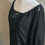 Hot in Hollywood Bohemian Peasant Blouse with All Over Lace Insets Black Size XS Photo 1