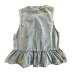 Veveret Tie Front Sleeveless Denim Top Size Small NWT Blue Western Jean Vest Photo 4