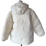 Topshop NWT mid length tie waist puffer jacket in cream Oversize Photo 2