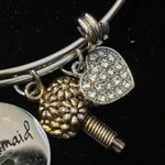 Costume Silver Bridesmaid Charm Bracelet preloved Photo 3