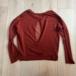 American Eagle  Women’s Rust Open Back Crewneck Sweatshirt Sz S Photo 1