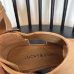 Lucky Brand  Barimo heeled leather peep toe shoes size 5.5 Photo 7