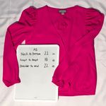 Sam and Jess Women’s Pink Pouf Sleeve Surplice Neckline Wear to Work Top XS Photo 2