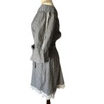 Grifflin Paris Gray White Striped Off Shoulder Dress Size Medium 100% Rayon Photo 6