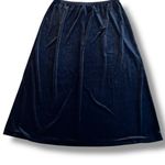 Lands' End Vintage 90s Black Velvet Maxi Skirt Whimsigoth 18-20 Plus Size Photo 3