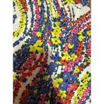 Talbots  Sz Large P Short Sleeve Floral Ruffle Sleeve Cottagecore Polyester Shirt Photo 8