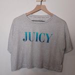 Juicy Couture Gray and Blue Graphic Super Soft Crop top Photo 0