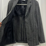 Akris Punto  Pinstriped Black Blazer Sz 6 Photo 5
