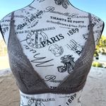 Calvin Klein Underwear Envy sheer lace triangle bra bralette in smoke S F3135 Photo 3