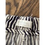 Just living Linen Blend Wide Leg Pants Sz Large Blue White Striped Coastal Pant Photo 3