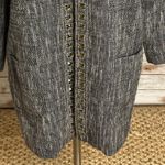 Chico's  corpcore grey/black/white metallic tweed open front overcoat Size 2 Photo 3