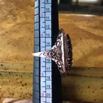 Natural Rhodolite Garnet Sterling Silver Cocktail Ring Size 7 Pink Photo 3