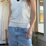 Vintage white knit tank top / vest 🤍 Size XL Photo 0