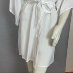 Vintage Kimono Robe Embroidered White Flowers Satyuga Honolulu Hawaii White Pink Photo 5