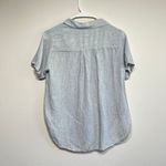 Theory  Gray Hekanina Gray Linen Tie Front Button Down Small Photo 4