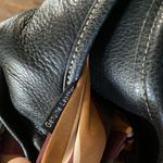 Susan Gail Vintage Elegant Black Genuine Leather Hobo Bag Photo 4