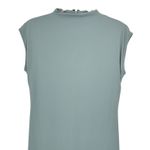 Open Edit  Funnel Mock Neck Sleeveless Midi Dress Blue Green M Slit Fitted Photo 2