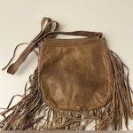Western Cow leather Bag fringe crossbody Native American studded Tan Photo 2