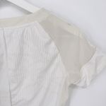 Nike  Women's Fit Dry Short Sleeve Cream‎ Tee Mesh Sheer XS Photo 3