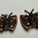 Signed Renoir Copper Butterfly Insect Clip On Clip Photo 1