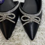 Apt. 9  Black Flats with Silver Bow Detail Photo 7