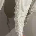 Princess Polly White sparkled V-neck puff long sleeve mini dress Photo 5