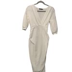 Boohoo  White Textured Collared Shirt Top Womens UK 12 US 8 Photo 3