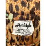 90’s Cheetah Print & Roses Tiered Skirt Brown Size M Photo 4