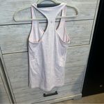 Lululemon  size 10 cool Razorback Stripe light pink and grey Tank Top Photo 1