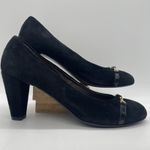 AGL Attilio Giusti Leombruni Womens 40 (US 9.5) Pumps Heels Black Suede Horsebit Photo 1