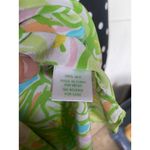 Lilly Pulitzer Lilly‎ Pulitzer Womens Blouse Size S Elephant Ear Guava Silk Green Pink Blue Top Photo 9