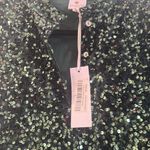 NWT J.Marie Selena Sequin Feather Sleeve Dress Size Small Green Photo 6