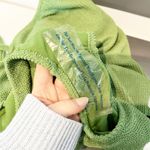 Shade & Shore Square Neck Textured One Piece Swimsuit Green Large Photo 4