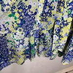 Talbots NWOT Sz 8 Floral Cotton Shirt Dress A Line Ruffled Blue Green Yellow Photo 11