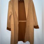 ZARA  Camel Brown Faux Suede Womens Coat Jacket Sz Medium Photo 1