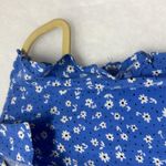 Stradivarius sleeveless shirt dress in blue floral print Sz Small Boho Ruffles Photo 8