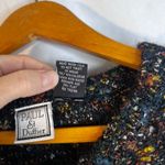 Paul Et Duffier Tweed Knit Cardigan 50% Mohair Boxy Boho Rebel Cozy Size Small Black Photo 7