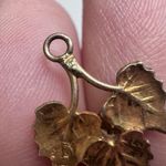 South Dakota 10k Black Hills Gold 4 Grape Leaf Pendant 1/2” .3g Photo 3