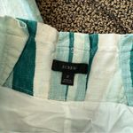 J.Crew green white multicolor striped linen paper bag pants Photo 2