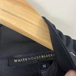 White House | Black Market  Mini Dress Womens M Black Jersey Bow Neck Bishop Sleeve Photo 5