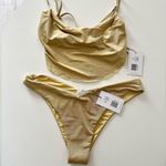 Danielle Bernstein bikini set cowl neck top and Delilah bottom small NWT Photo 1