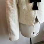 Avec Les Filles  Ivory Cream Black Bow Cardigan Blazer NWT Photo 6