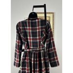 Ms N Elegance Womens Plaid Long Sleeve Dress Double Breasted Round Neck Belted M Size M Photo 5