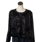 NWT Bagatelle Collection Black Sequin Blazer Jacket Sparkly Cardigan Glam Party Size 3X Photo 1