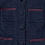 Boden Sienna Navy Blue Red Tweed Boucle Academia Jacket Blazer Sz 4 Womenb Photo 2