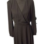 EXPRESS Mini Black dress Open Back V Neck Twirl Skater Skirt Medium M Photo 1