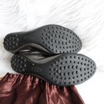 Tod's  Grey Silver Leather Black Buckle Cap Toe Ballerina Flats Photo 12