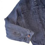 August Winds Oversized distressed black denim jacket Medium Photo 7